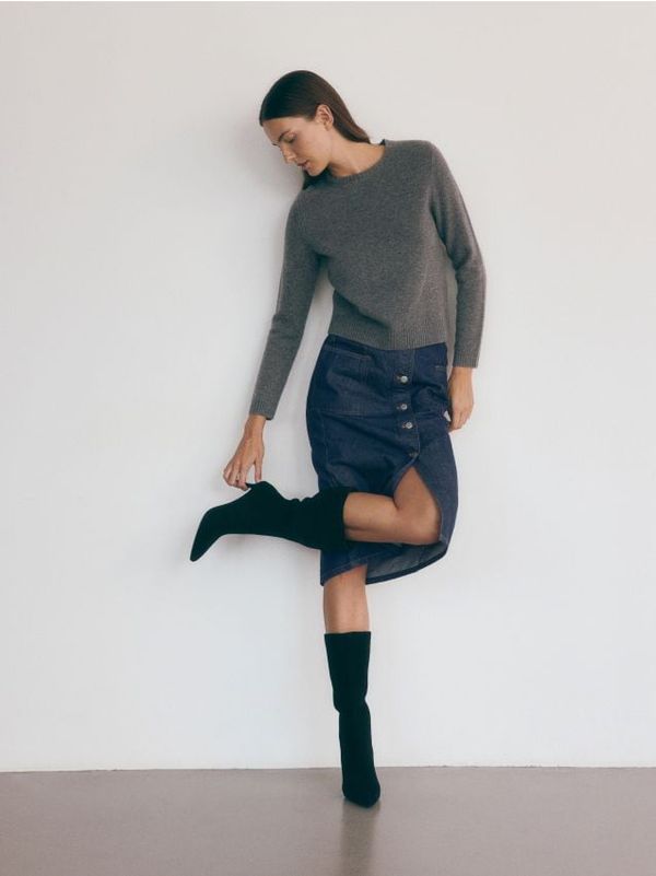 Reserved Reserved - LADIES` SKIRT - mornarsko plava