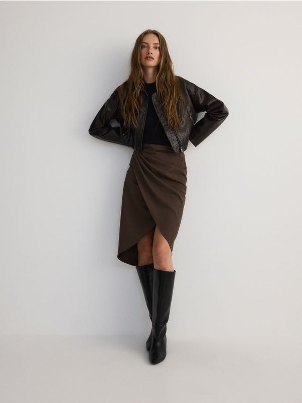 Reserved Reserved - LADIES` SKIRT - smeđi