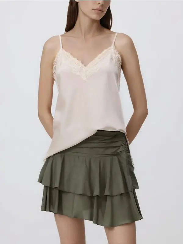 Reserved Reserved - LADIES` SKORTS - smeđezeleno