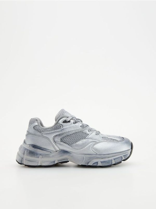 Reserved Reserved - LADIES` SNEAKERS - srebrna