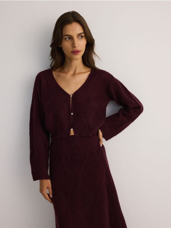 Reserved Reserved - LADIES` SWEATER - boja grožđa