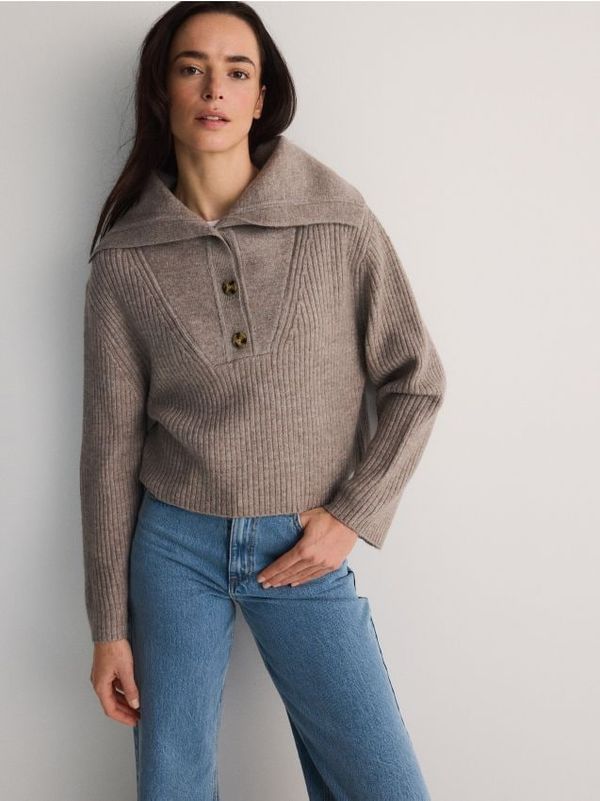 Reserved Reserved - LADIES` SWEATER - boja kave