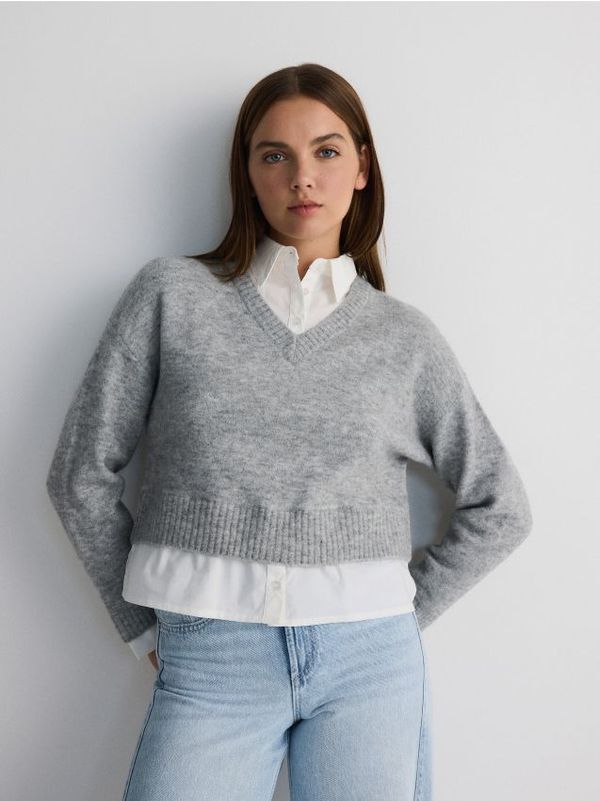 Reserved Reserved - LADIES` SWEATER - light grey