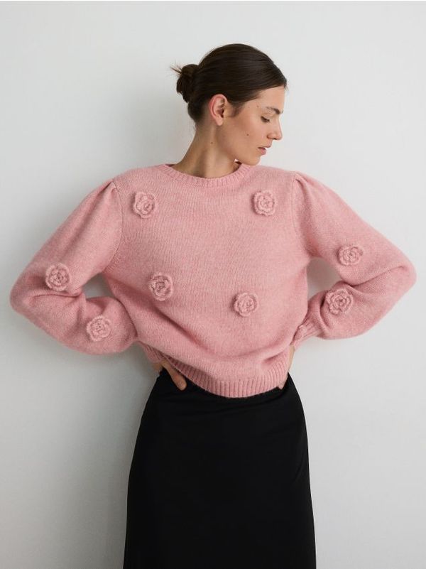 Reserved Reserved - LADIES` SWEATER - ružičasta