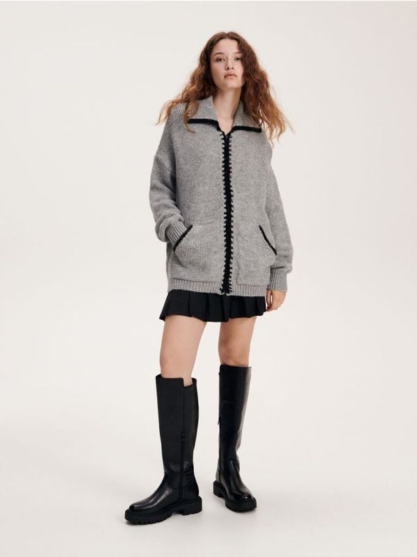 Reserved Reserved - LADIES` SWEATER - srednjesivo