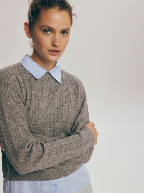 Reserved Reserved - LADIES` SWEATER - srednjesivo