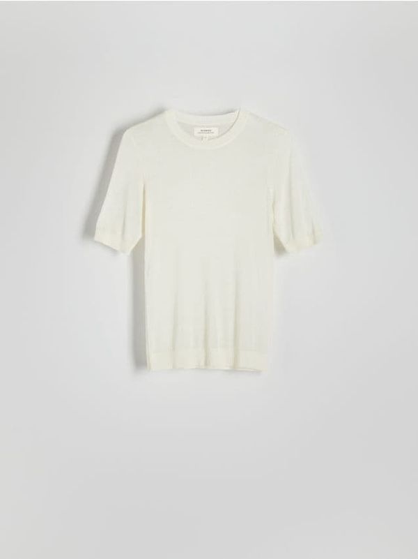 Reserved Reserved - LADIES` T-SHIRT - krem