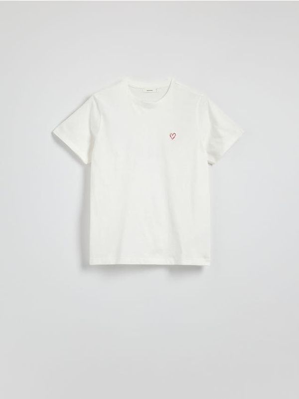 Reserved Reserved - LADIES` T-SHIRT - krem