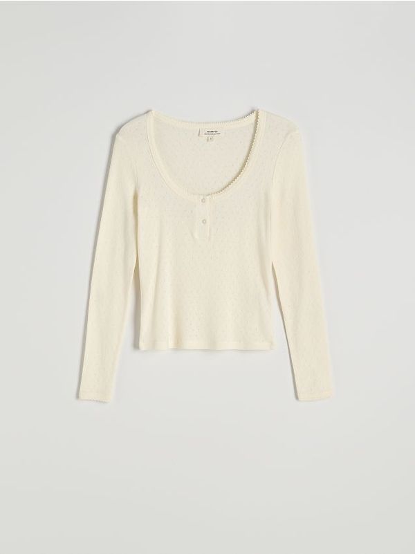 Reserved Reserved - LADIES` TOP - krem