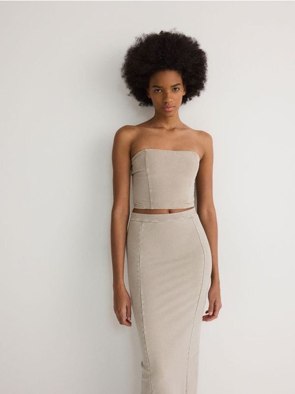 Reserved Reserved - LADIES` TOP - svjetlomaslinasto