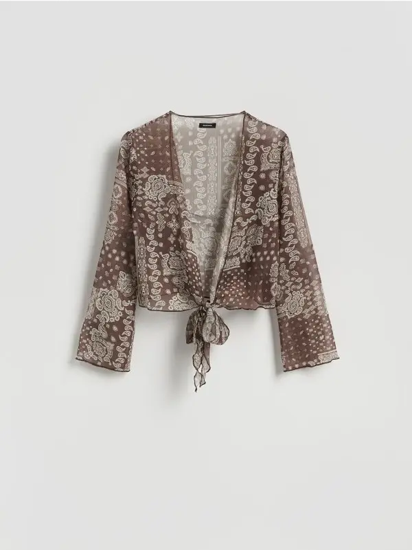 Reserved Reserved - LADIES` TOP - tamnosmeđe