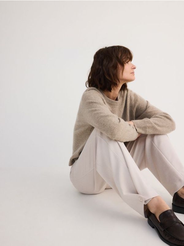 Reserved Reserved - LADIES` TROUSERS - bež