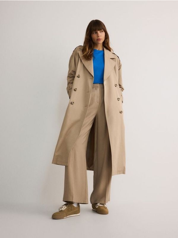 Reserved Reserved - LADIES` TROUSERS - bež