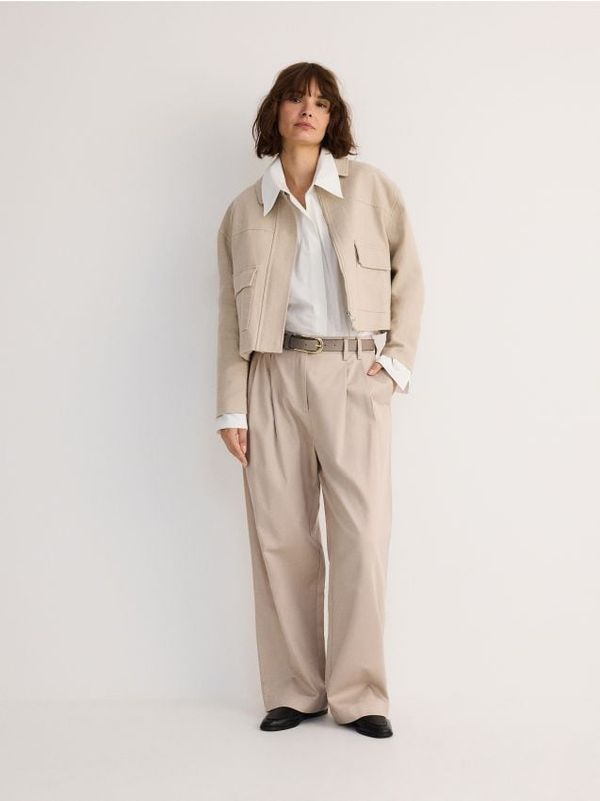 Reserved Reserved - LADIES` TROUSERS - bež