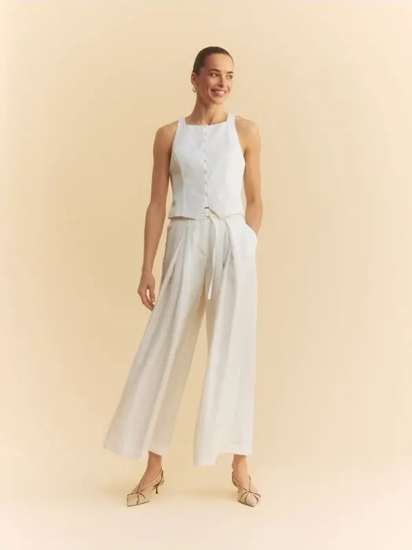 Reserved Reserved - LADIES` TROUSERS - bijela