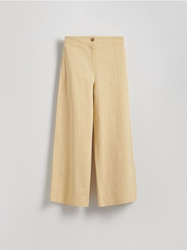 Reserved Reserved - LADIES` TROUSERS - boja pšenice