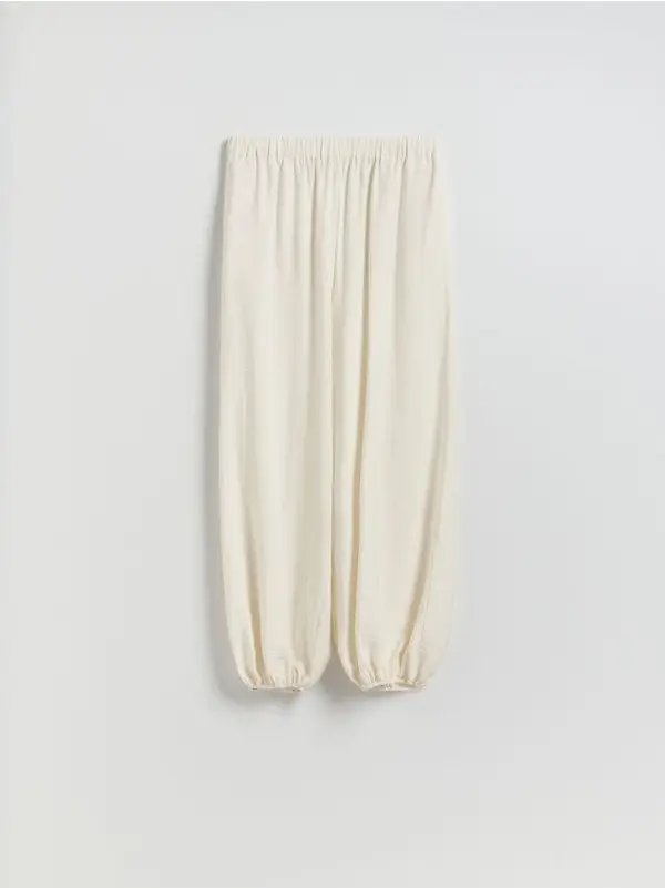 Reserved Reserved - LADIES` TROUSERS - krem