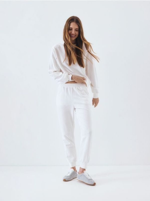 Reserved Reserved - LADIES` TROUSERS - krem