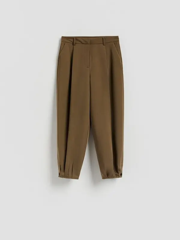 Reserved Reserved - LADIES` TROUSERS - maslinasto