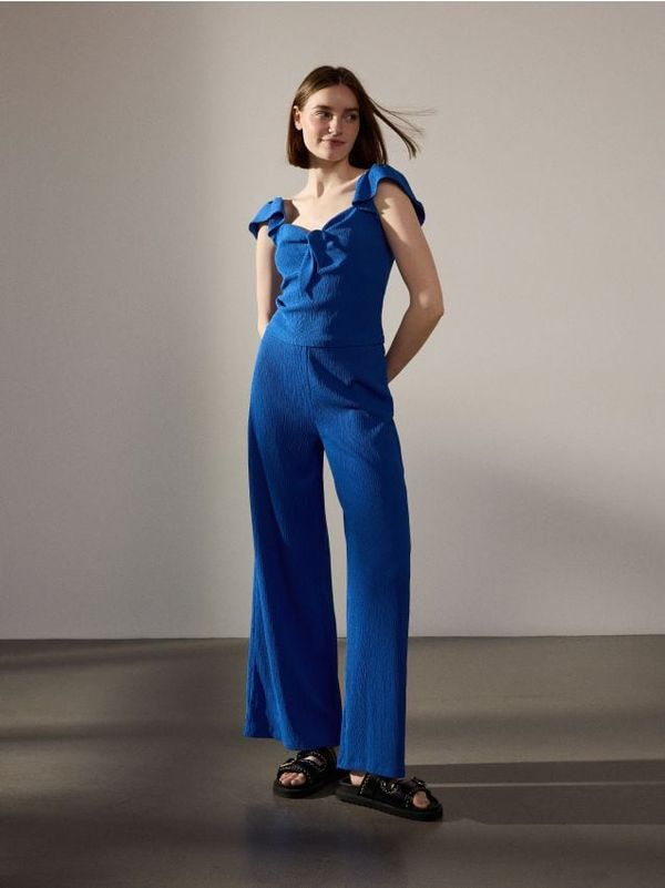 Reserved Reserved - LADIES` TROUSERS - plava