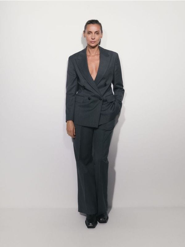 Reserved Reserved - LADIES` TROUSERS - srednjesivo