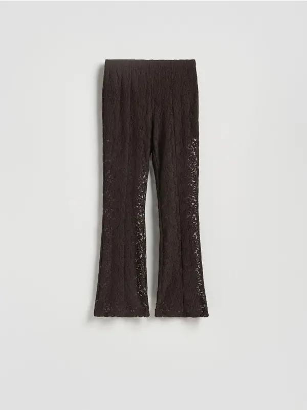 Reserved Reserved - LADIES` TROUSERS - tamnosmeđe