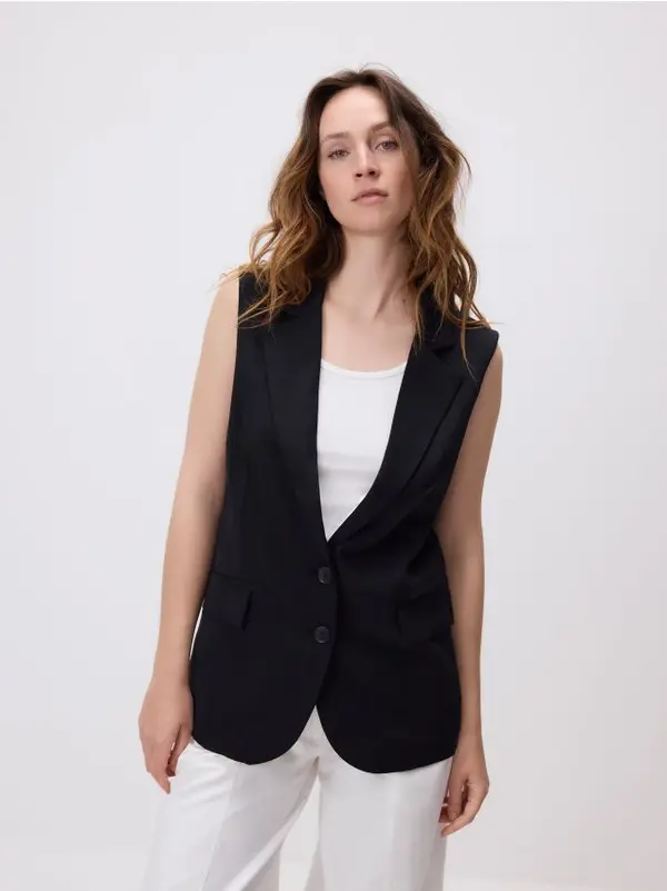 Reserved Reserved - LADIES` VEST - crno