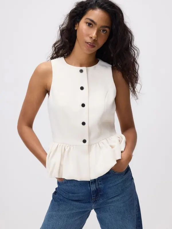 Reserved Reserved - LADIES` VEST - krem