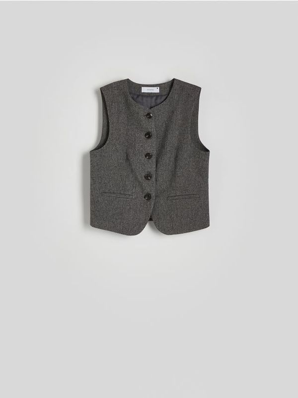 Reserved Reserved - LADIES` VEST - tamnosivo