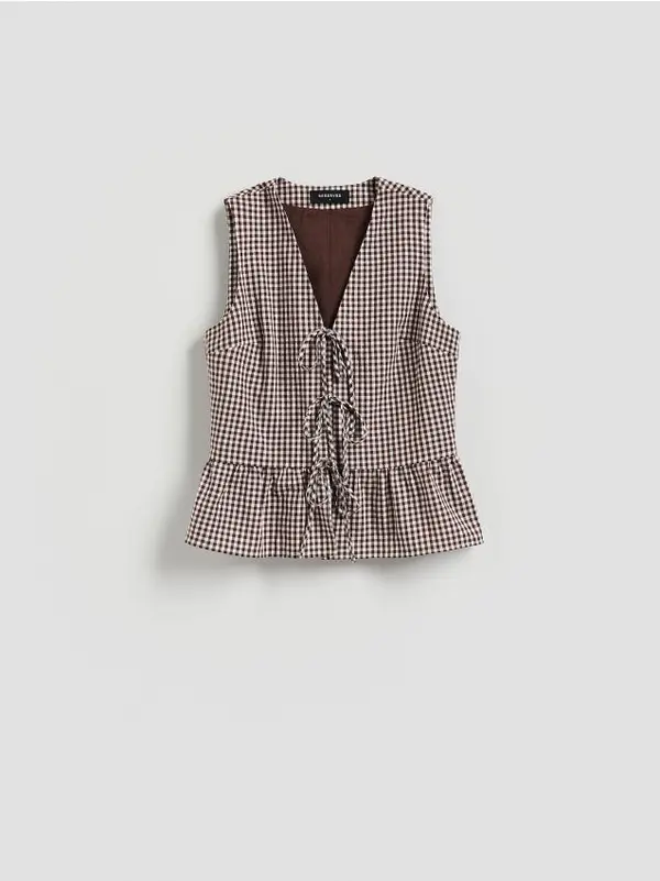 Reserved Reserved - LADIES` VEST - tamnosmeđe