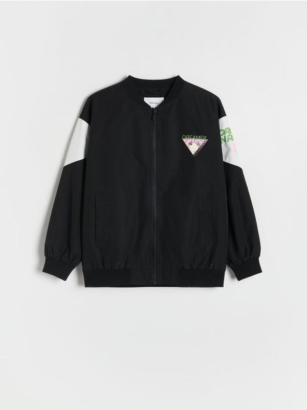 Reserved Reserved - Lagana bomber jakna - crno