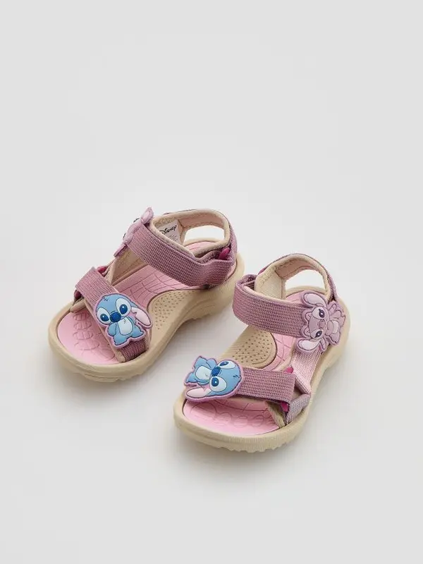 Reserved Reserved - Lagane sandale Lilo i Stitch - pastelnoružičasto