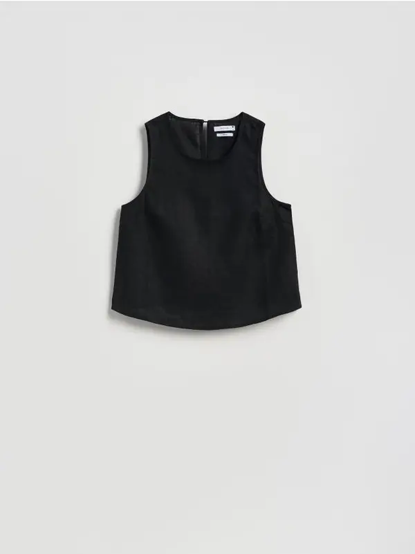 Reserved Reserved - Lanena bluza - crno