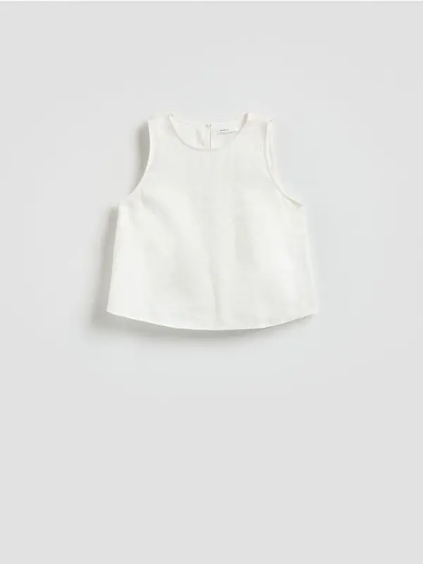 Reserved Reserved - Lanena bluza - krem