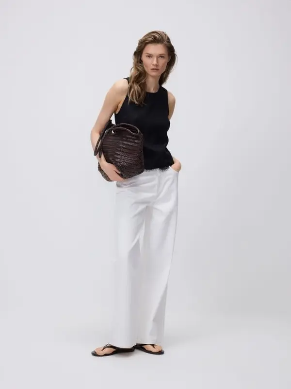 Reserved Reserved - Laneni top - crno