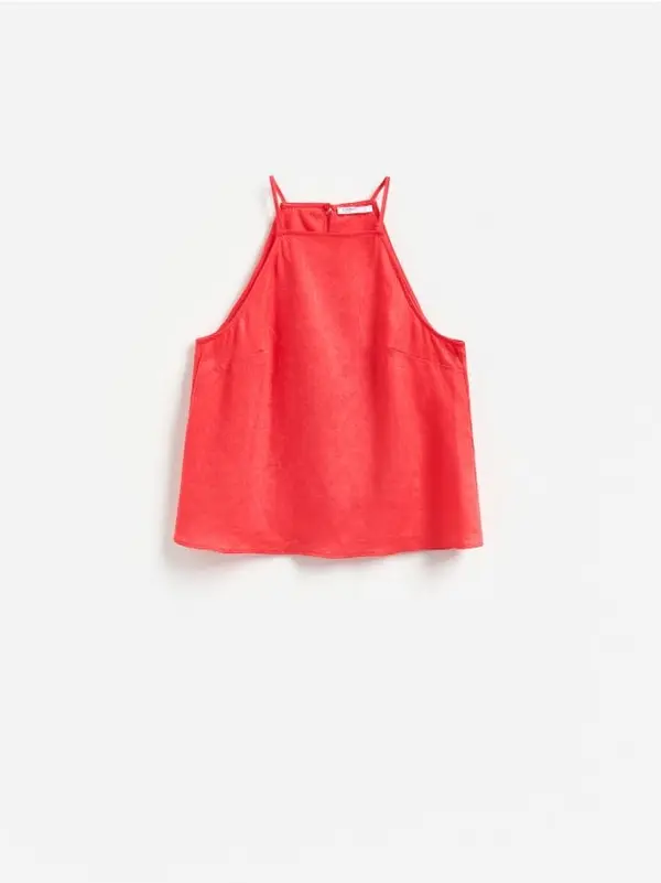Reserved Reserved - Laneni top - crvena