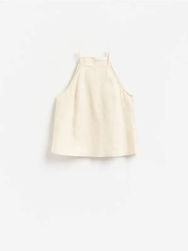 Reserved Reserved - Laneni top - krem