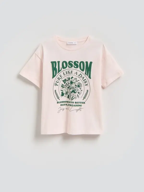 Reserved Reserved - Ležerni t-shirt s printom - bež