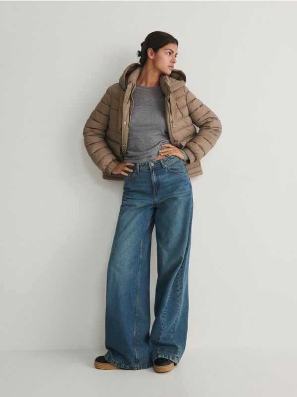 Reserved Reserved - Light padded prošivena jakna - boja kave