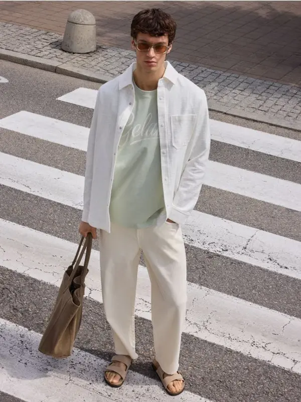 Reserved Reserved - Loose traperice fit - krem