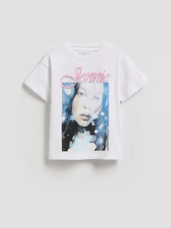 Reserved Reserved - Majica Blackpink Jennie - krem