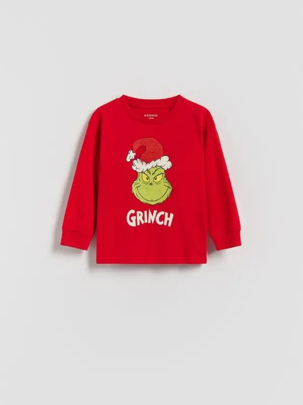 Reserved Reserved - Majica dugih rukava Grinch - crvena