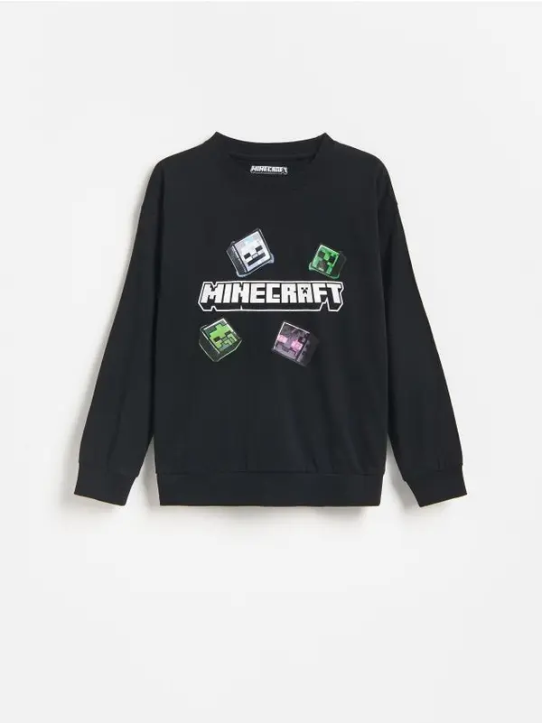 Reserved Reserved - Majica dugih rukava Minecraft - crno