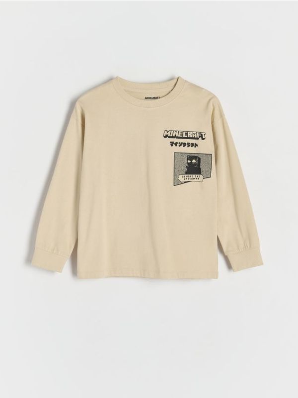 Reserved Reserved - Majica dugih rukava Minecraft - light grey