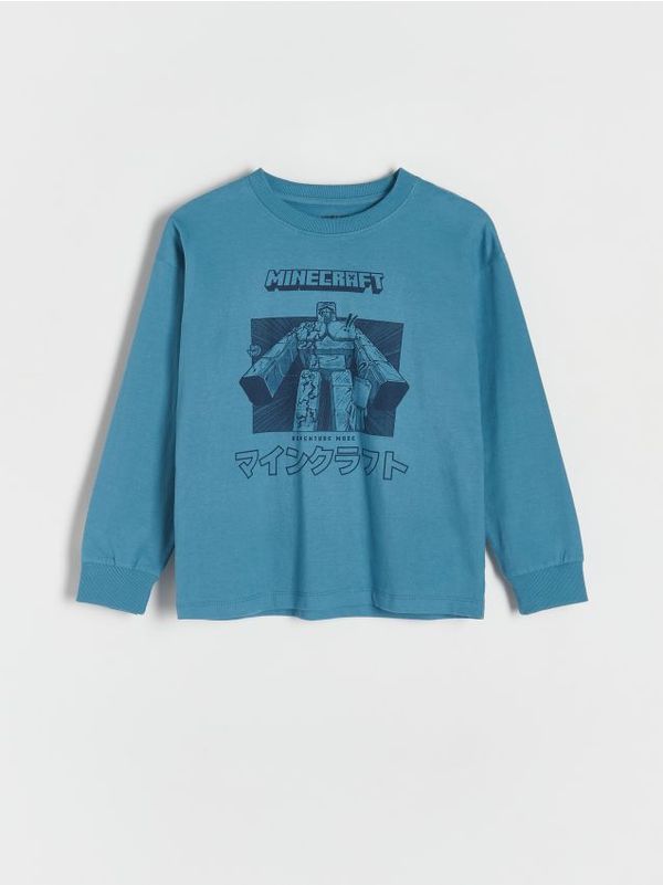 Reserved Reserved - Majica dugih rukava Minecraft - mornarsko plava