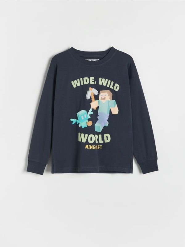 Reserved Reserved - Majica dugih rukava Minecraft - tamnosivo