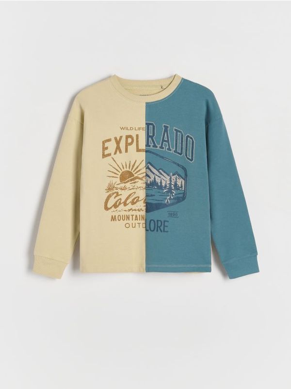 Reserved Reserved - Majica dugih rukava s printom - light grey