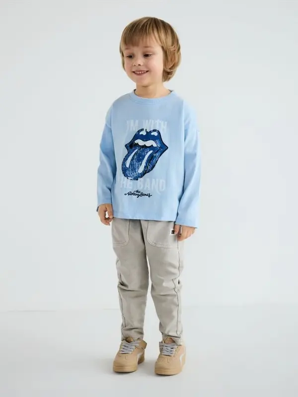 Reserved Reserved - Majica dugih rukava The Rolling Stones - svjetloplavo