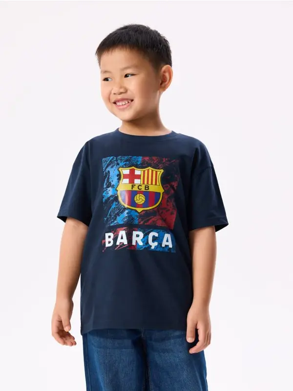 Reserved Reserved - Majica FC Barcelona - mornarsko plava