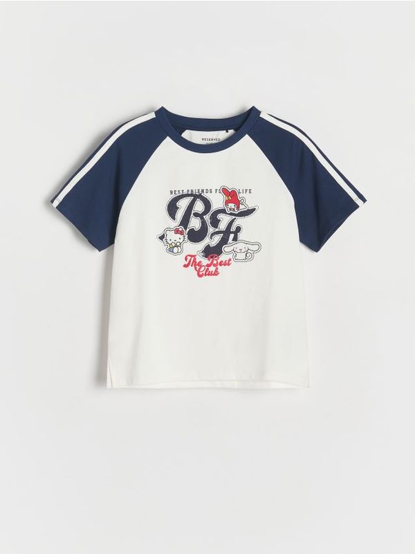 Reserved Reserved - Majica Hello Kitty - mornarsko plava